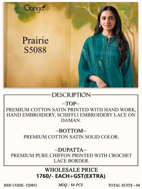 Ganga prairie 5088 saree women wholesale clothing